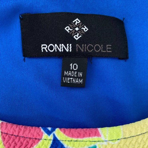Ronni Nicole Colorfull Floral Dress Sz 10 - Picture 4 of 7